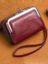 Mini Coin Purse Fashionable PU Zipper For Daily Decoration