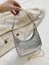 Crocodile Embossed Hobo Bag Mini Zipper