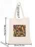 Small Shopper Bag Geometric Pattern Preppy