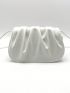 Minimalist Ruched Bag Small White