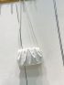 Minimalist Ruched Bag Small White