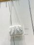 Minimalist Ruched Bag Small White