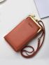 Letter Print Small Crossbody Cell Phone Purse for Women