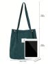 Canvas Bag Women's Corduroy Shoulder Bag Fashion Leisure Shopping Bag Travel Organizer Handbag