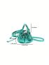 Crocodile Embossed Bucket Bag Mini Funky