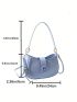 Minimalist Hobo Bag Small Blue