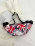 Butterfly Graphic Fanny Pack Zipper Large Capacity