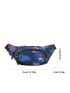 Flower Graphic Fanny Pack Zipper Large Capacity