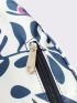 Zipper Front Nylon Travel Messenger Bag Outdoor Travel Printed Breast Bag