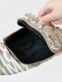 Zipper Front Nylon Travel Messenger Bag Outdoor Travel Printed Breast Bag