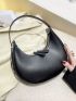 Half-moon Shoulder Bag For Women Fashion Pu Hobo Underarm Bag