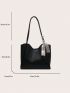 Small Tote Bag Double Handle Solid Color