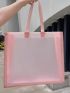 Clear Bag, Oversized Tote Bag Double Handle