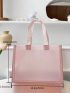 Clear Bag, Oversized Tote Bag Double Handle