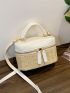 Mini Straw Bag Top Handle Chain Strap