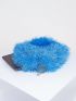 Small Bucket Bag Blue Fuzzy Fashionable