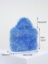 Small Bucket Bag Blue Fuzzy Fashionable