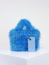 Small Bucket Bag Blue Fuzzy Fashionable