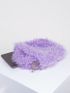 Small Bucket Bag Purple Fuzzy Fashionable