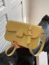 Small Square Bag Yellow Flap For Work