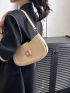 Small Hobo Bag Apricot Fashionable For Daily