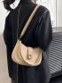 Small Hobo Bag Apricot Fashionable For Daily