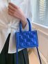 Mini Square Bag Embossed Detail Metallic Funky