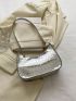 Crocodile Embossed Hobo Bag Mini Funky