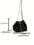 PU Bucket Bag Crocodile Print Drawstring Design