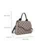 Mini Square Bag Geometric Pattern Top Handle