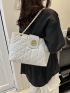 Small Tote Bag Quilted Double Handle