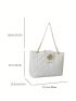 Small Tote Bag Quilted Double Handle