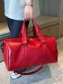 Solid Color Travel Bag Double Handle Minimalist Style