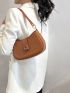 Small Hobo Bag Solid Color Minimalist Style