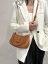 Small Hobo Bag Solid Color Minimalist Style