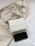 Quilted Square Bag Mini White