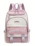 Colorblock Classic Backpack Medium Release Buckle Decor