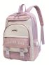 Colorblock Classic Backpack Medium Release Buckle Decor