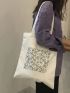 Small Shopper Bag Floral Graphic Preppy