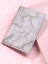 Simple Marble Pattern Passport Case, Women's Classic PU Passport Holder