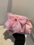 Small Satchel Bag Bow Decor Chain Strap Preppy Style