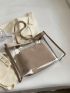 Clear Shoulder Tote Bag Double Handle With Inner Pouch