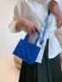 Mini Square Bag Embossed Detail Metallic Funky