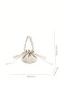 Medium Bucket Bag Solid Color Ruched Handle