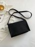 Small Square Bag Crocodile Embossed Flap