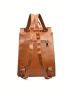 Minimalist Flap Backpack Medium Brown