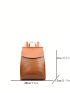 Minimalist Flap Backpack Medium Brown