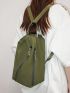 Minimalist Sling Bag Zipper Green