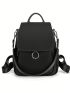 Small Flap Backpack Solid Color