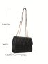 Small Square Bag Quilted Chain Strap Flap